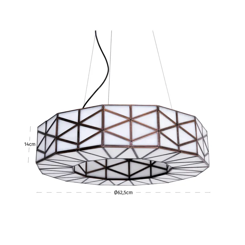 Pendelleuchte Solaria, Kupferfarben von Richmond Interiors, Maßzeichnung 4