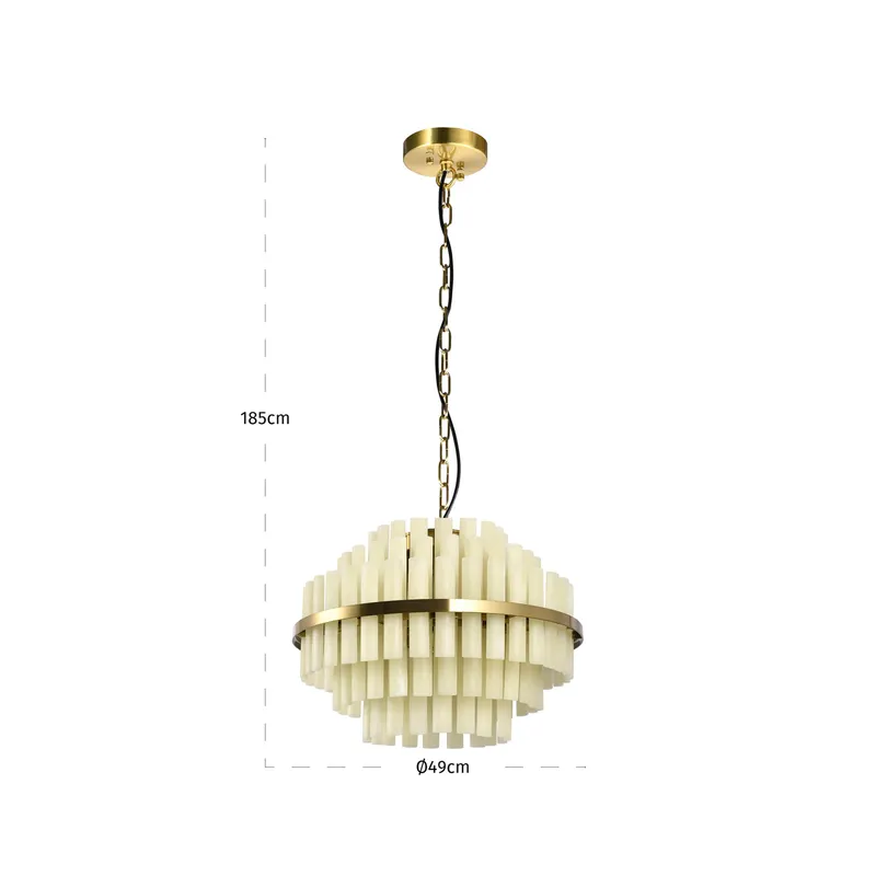 Pendelleuchte Zerine, Weiß von Richmond Interiors, Maßzeichnung 4