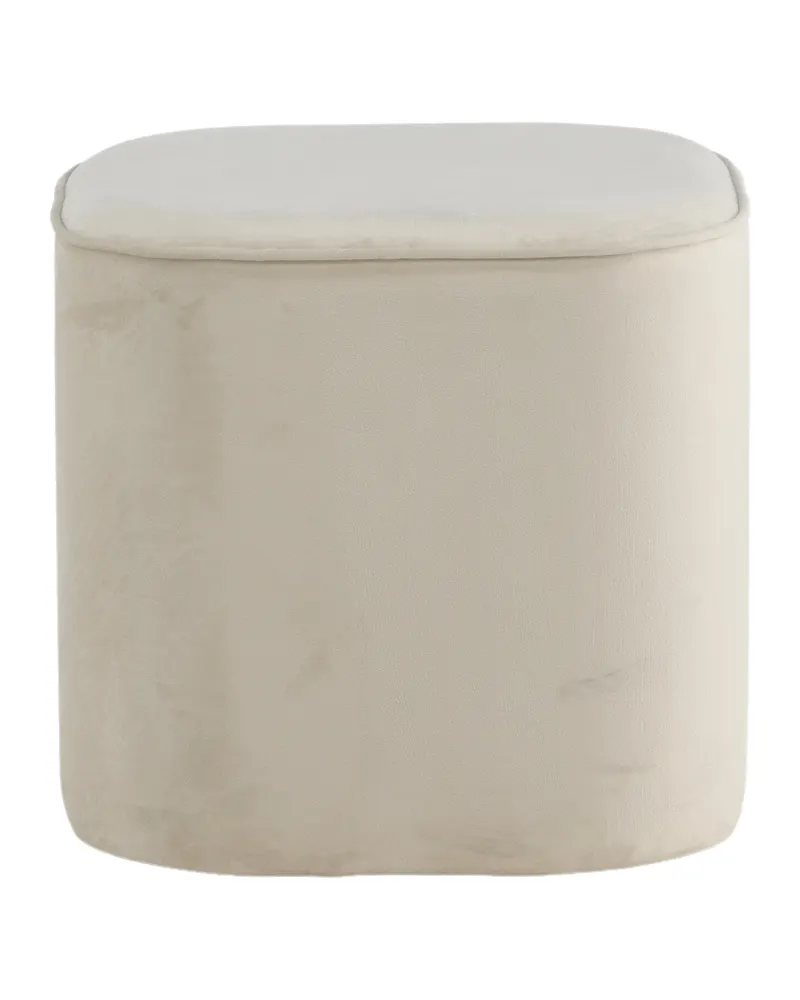 Piff runder Pouf mit weich gerundeten Kanten, Ø 44 cm, Beige