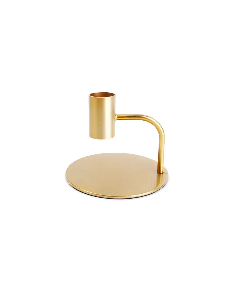 Pillar Kerzenhalter aus Metall in Gold oder Schwarz, Metall Gold