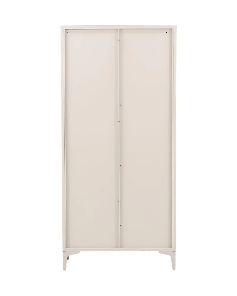 Piring Kleiderschrank aus Metall mit zwei Türen in Beige, Ansicht 8