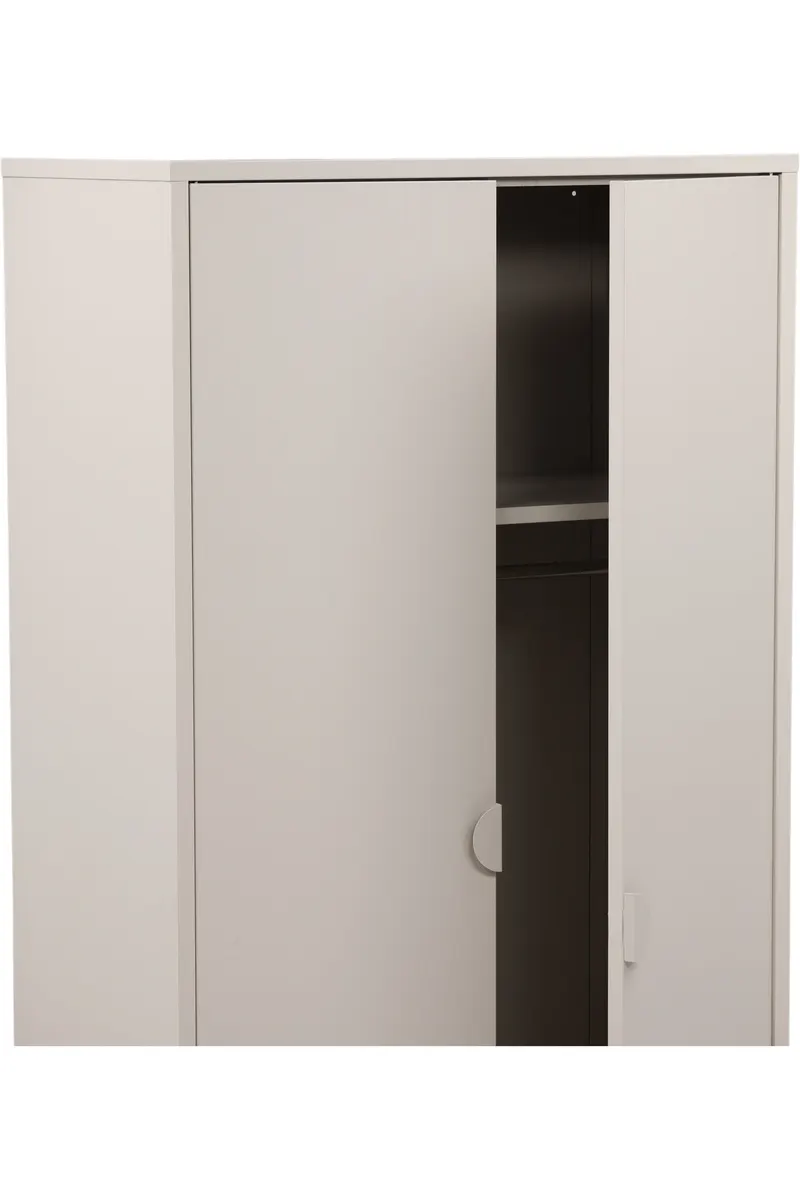 Piring Kleiderschrank aus Metall mit zwei Türen in Beige, Ansicht 14