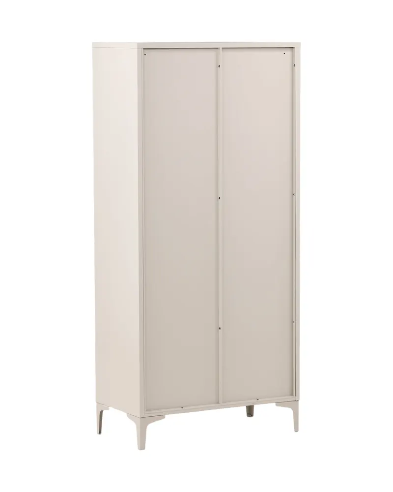 Piring Kleiderschrank aus Metall mit zwei Türen in Beige, Ansicht 5