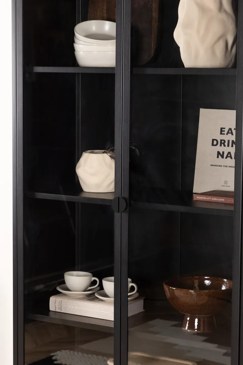 Piring Stahlschrank in 40 × 190 × 90 cm, Schwarz, im Wohnraum, Ansicht 4