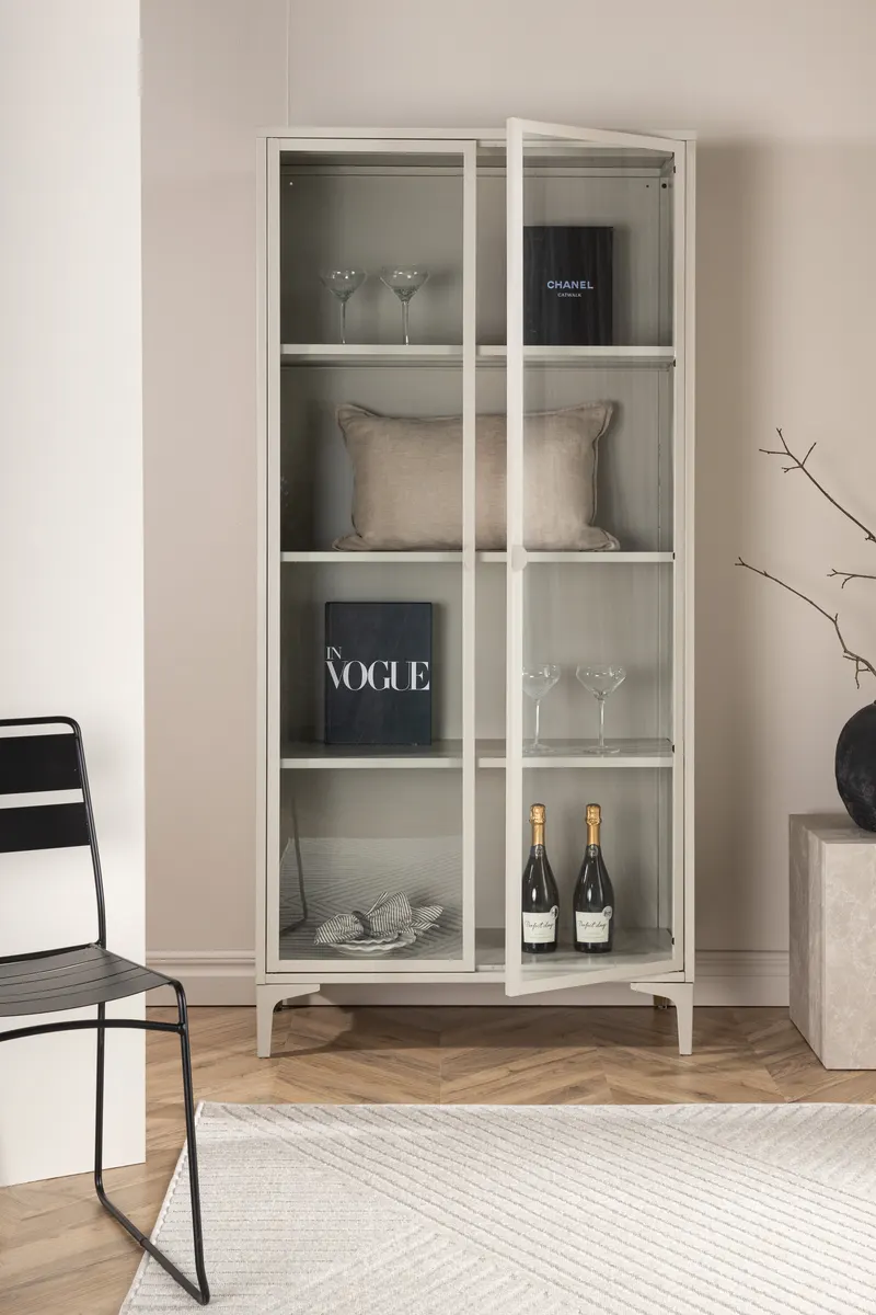 Piring Stahlschrank in 40 × 190 × 90 cm, Beige, im Wohnraum, Ansicht 1