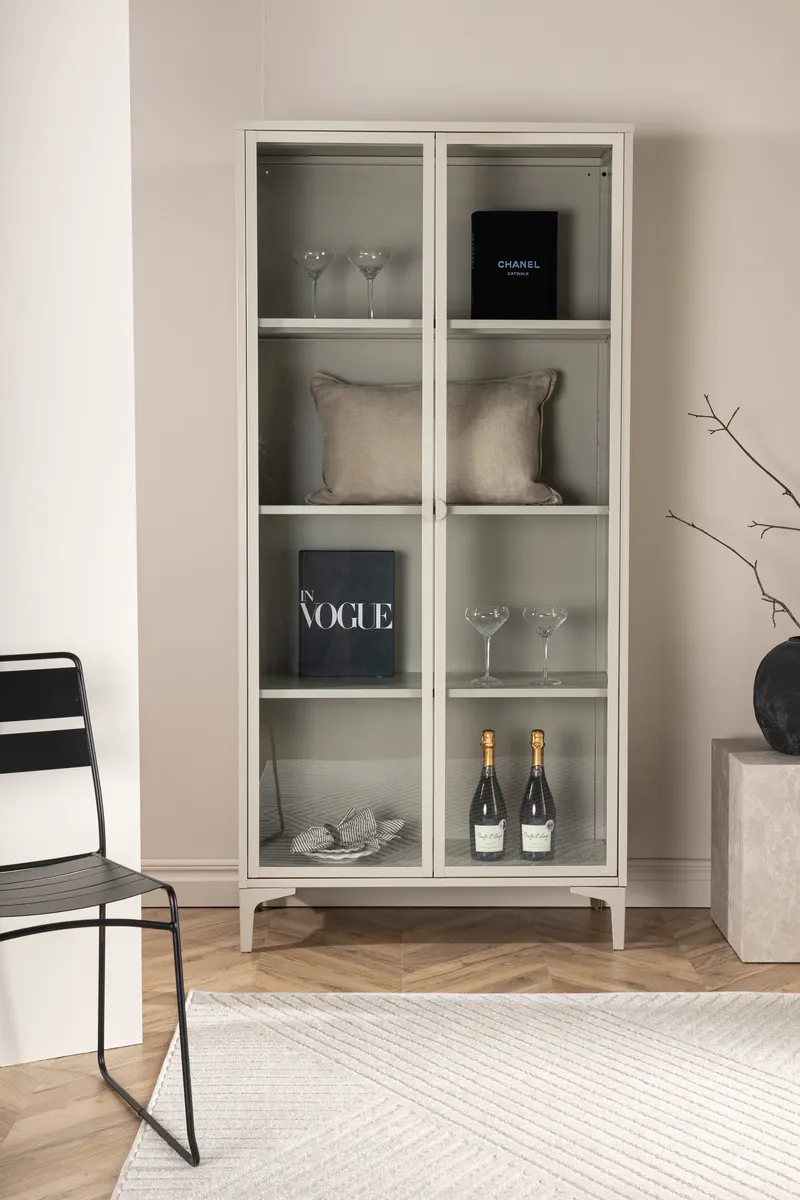 Piring Stahlschrank in 40 × 190 × 90 cm, Beige, im Wohnraum, Ansicht 2