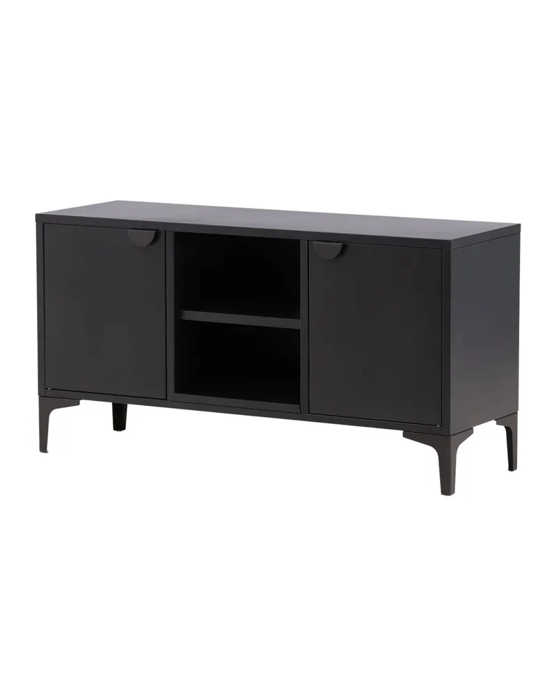 Piring TV-Schrank aus Stahl mit zwei Türen in Schwarz, Ansicht 6