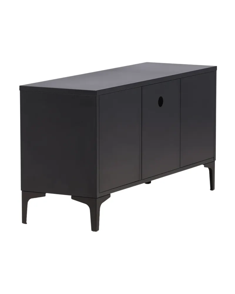 Piring TV-Schrank aus Stahl mit zwei Türen in Schwarz, Ansicht 8