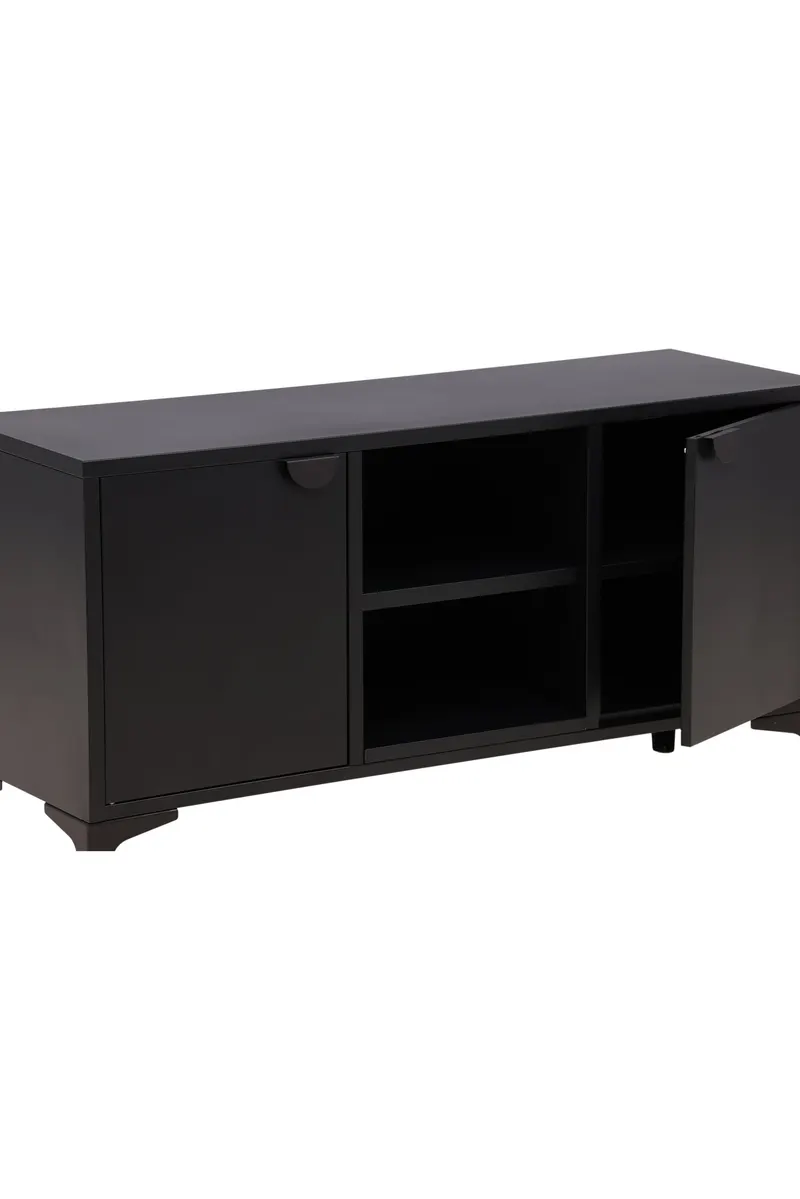 Piring TV-Schrank aus Stahl mit zwei Türen in Schwarz, Ansicht 13