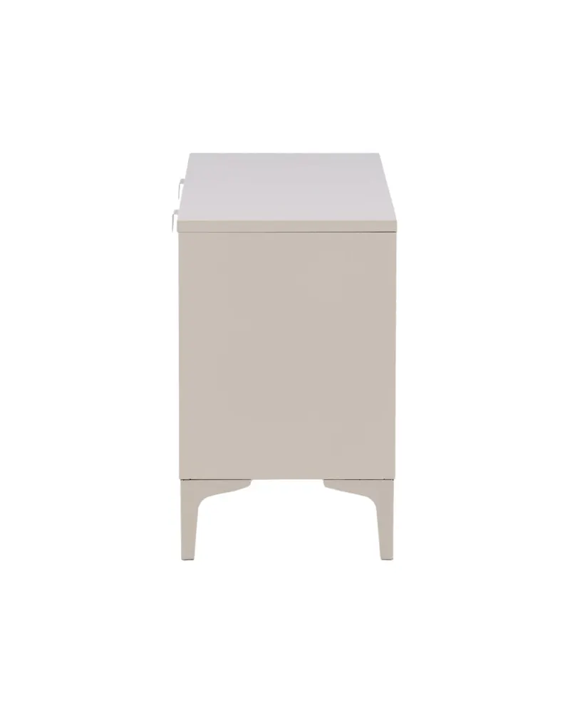 Piring TV-Schrank aus Stahl mit zwei Türen in Beige, Ansicht 8
