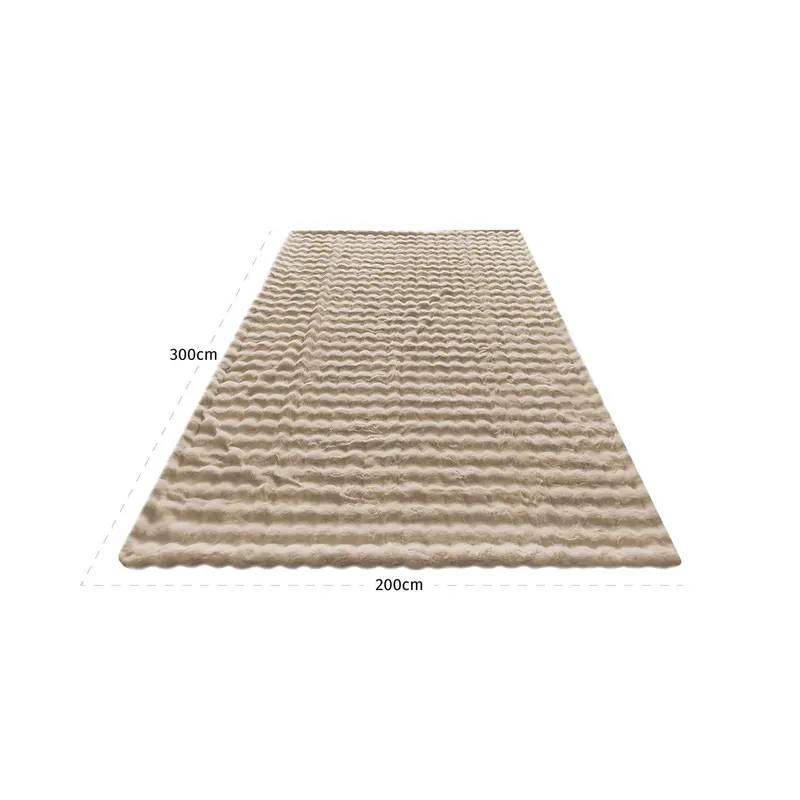 Plaid Nordic Plush Beige 200 × 300 cm von Richmond Interiors, Maßzeichnung 5
