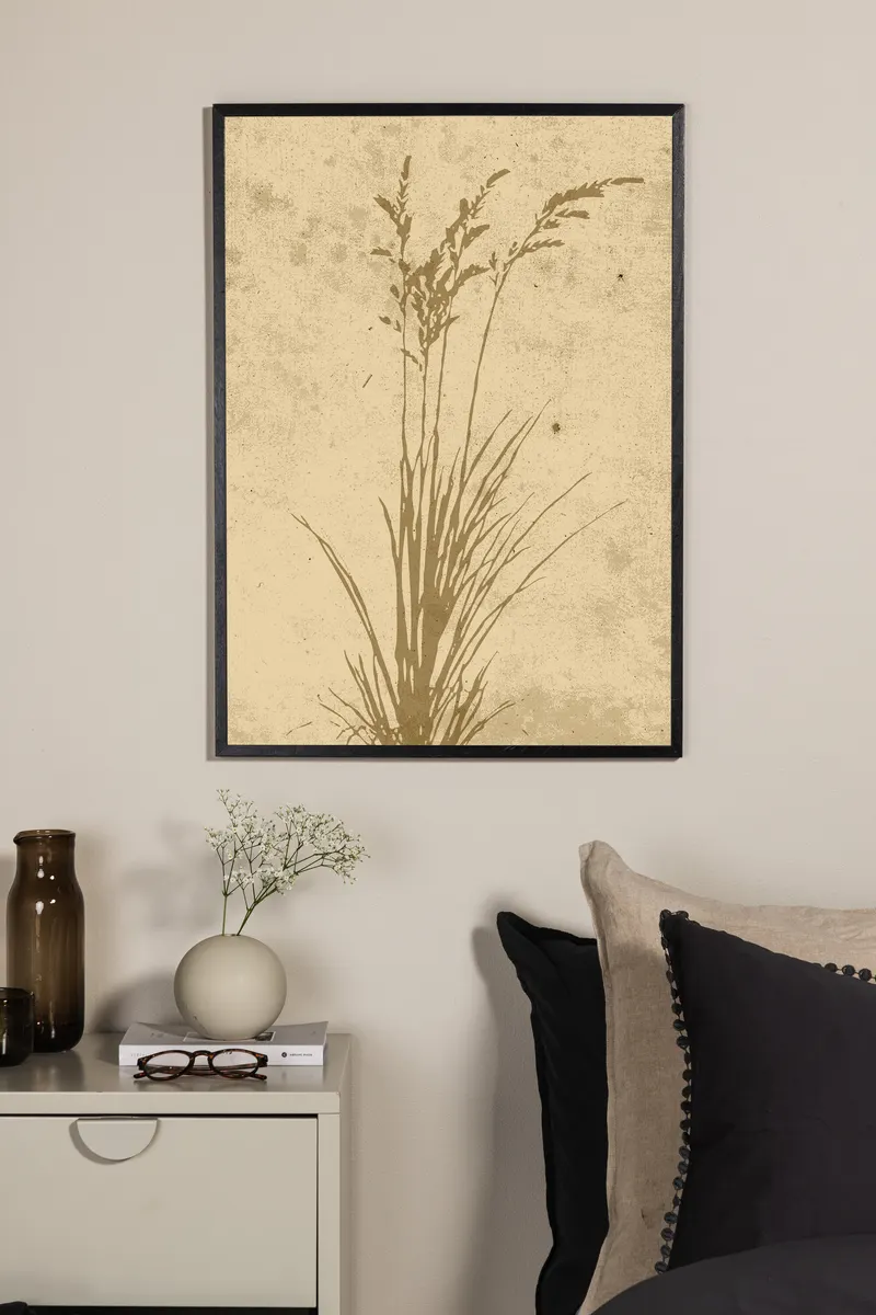 Plant art Poster mit illustrierten Gräsern in 40 × 30 cm, im Wohnraum, Ansicht 1