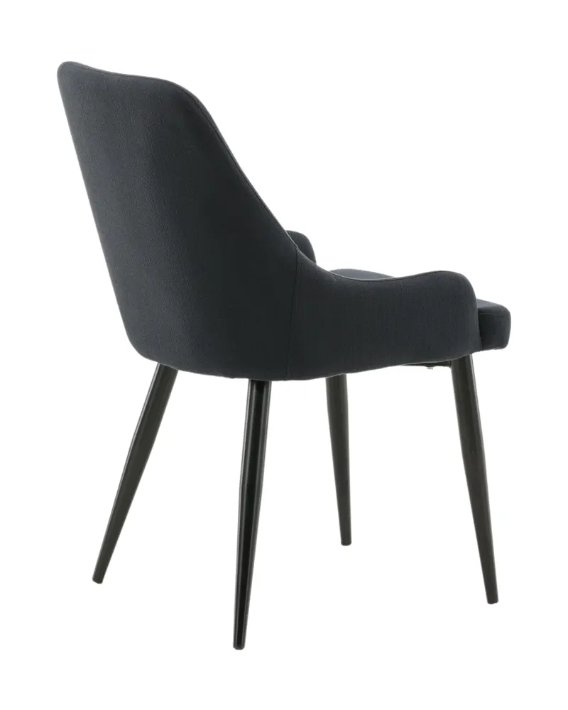 Plaza gepolsterte Esszimmerstühle im 2er-Set in Schwarz, Polyester, Ansicht 10