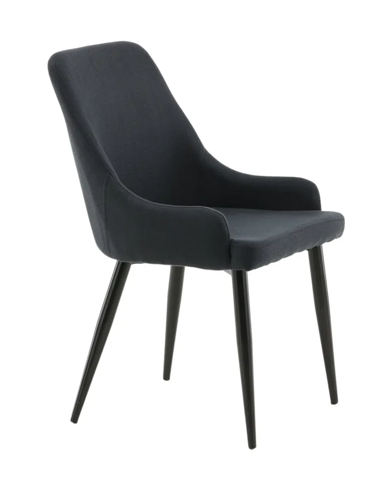 Plaza gepolsterte Esszimmerstühle im 2er-Set in Schwarz, Polyester, Ansicht 12