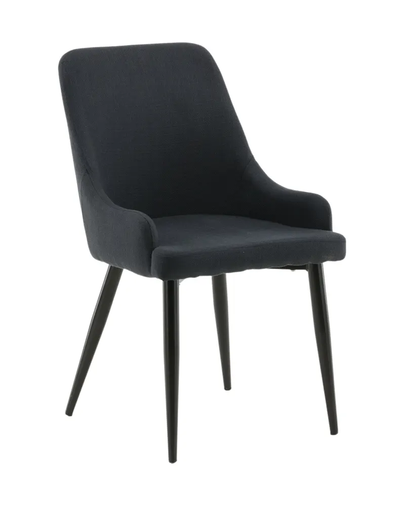 Plaza gepolsterte Esszimmerstühle im 2er-Set in Schwarz, Polyester, Ansicht 13