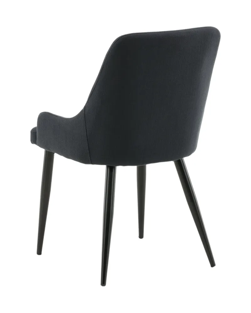 Plaza gepolsterte Esszimmerstühle im 2er-Set in Schwarz, Polyester, Ansicht 7