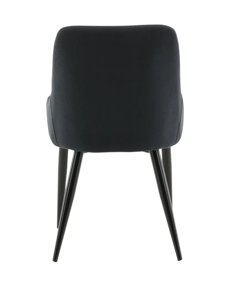 Plaza gepolsterte Esszimmerstühle im 2er-Set in Schwarz, Polyester, Ansicht 8