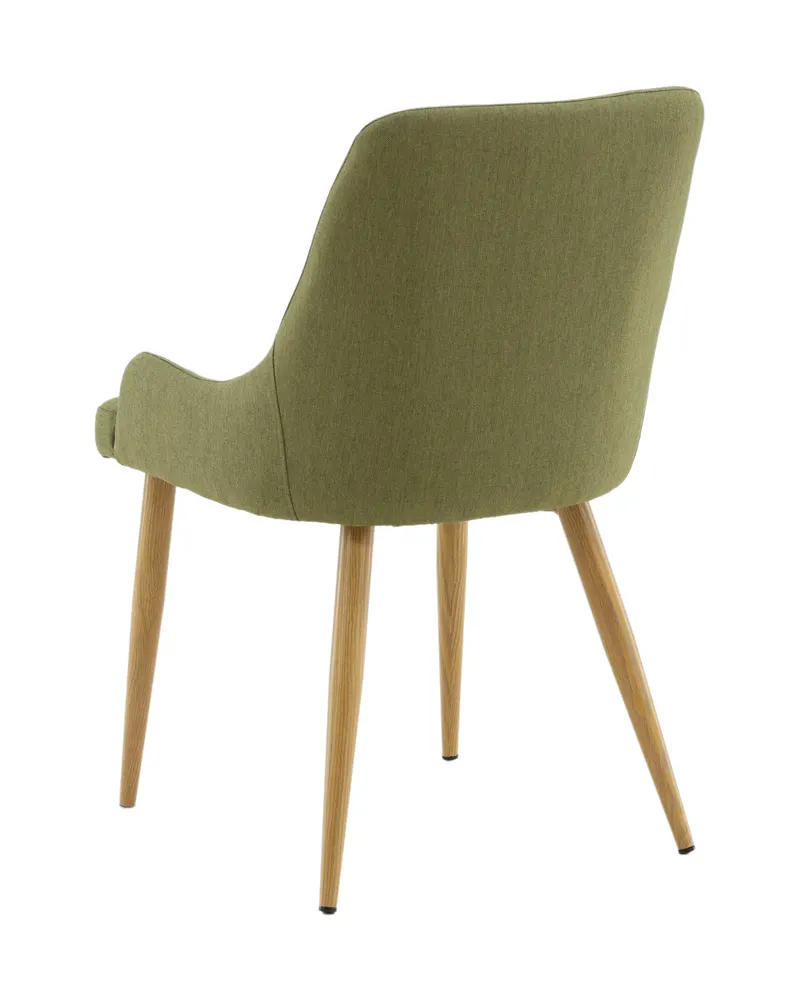 Plaza gepolsterte Esszimmerstühle im 2er-Set in Grün, Gestell Natur, Polyester in Leinenoptik, Ansicht 8
