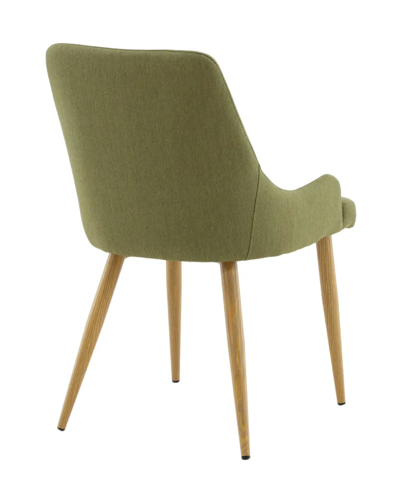 Plaza gepolsterte Esszimmerstühle im 2er-Set in Grün, Gestell Natur, Polyester in Leinenoptik, Ansicht 9