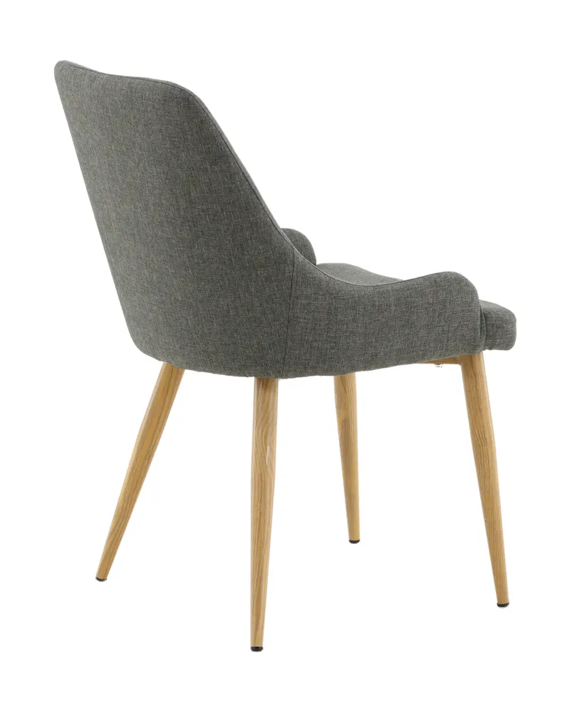 Plaza gepolsterte Esszimmerstühle im 2er-Set in Dunkelgrau, Gestell Natur, Polyester, Ansicht 13