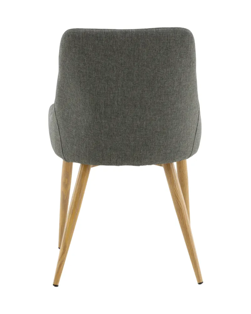 Plaza gepolsterte Esszimmerstühle im 2er-Set in Dunkelgrau, Gestell Natur, Polyester, Ansicht 7
