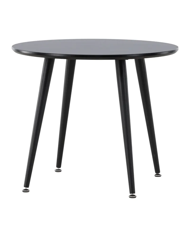 Plaza runder Kindertisch Ø 60 cm mit Stahlbeinen, Weiß, Gestell Schwarz