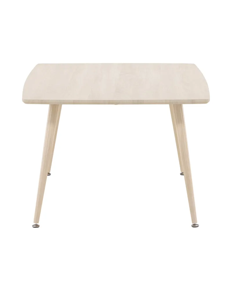 Plaza Couchtisch mit schräg gestellten Stahlbeinen in 120 × 70 cm, Whitewash, Ansicht 7