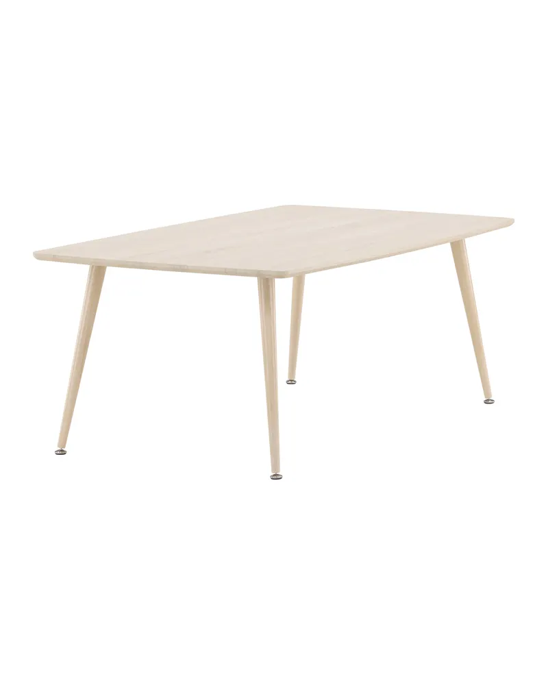 Plaza Couchtisch mit schräg gestellten Stahlbeinen in 120 × 70 cm, Whitewash, Ansicht 8