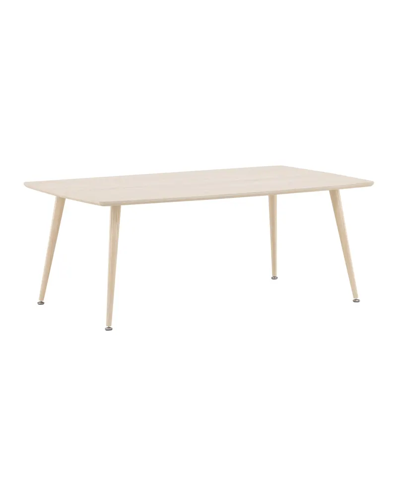 Plaza Couchtisch mit schräg gestellten Stahlbeinen in 120 × 70 cm, Whitewash, Ansicht 9