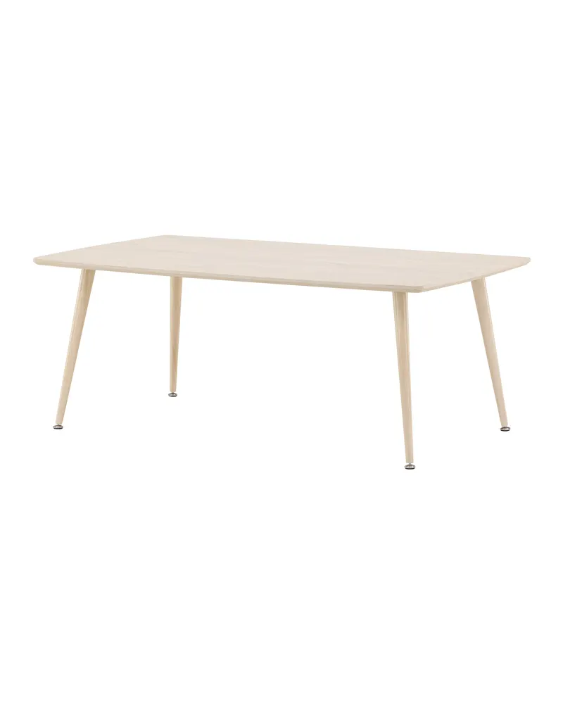 Plaza Couchtisch mit schräg gestellten Stahlbeinen in 120 × 70 cm, Whitewash, Ansicht 11