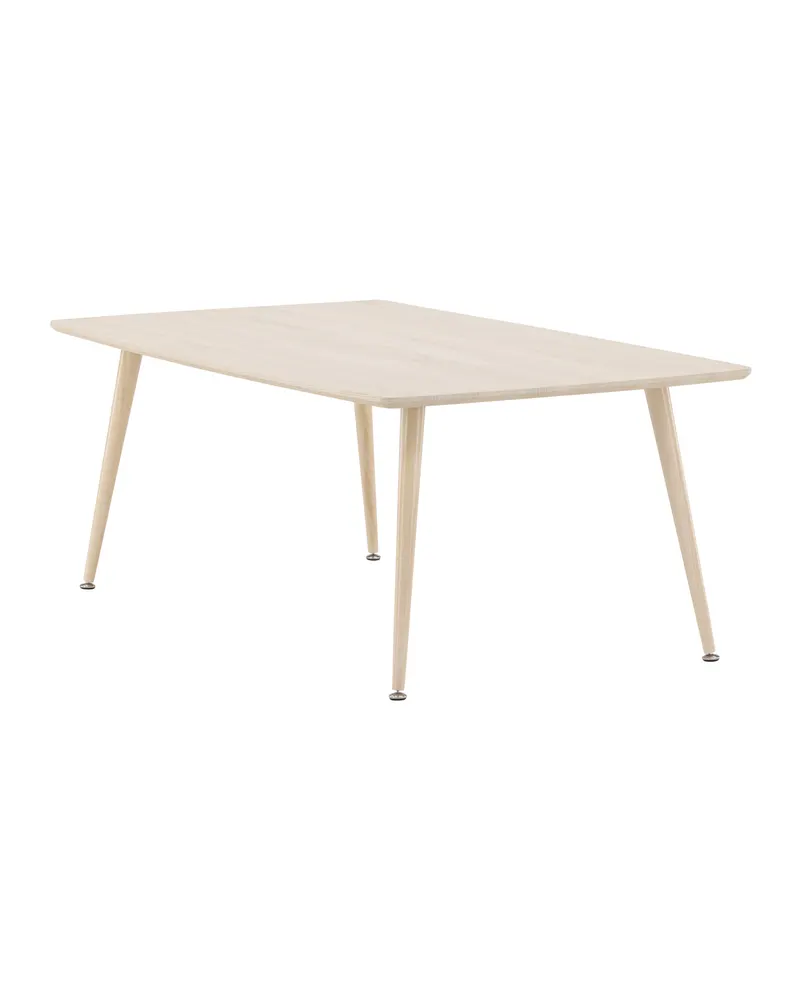 Plaza Couchtisch mit schräg gestellten Stahlbeinen in 120 × 70 cm, Whitewash, Ansicht 12