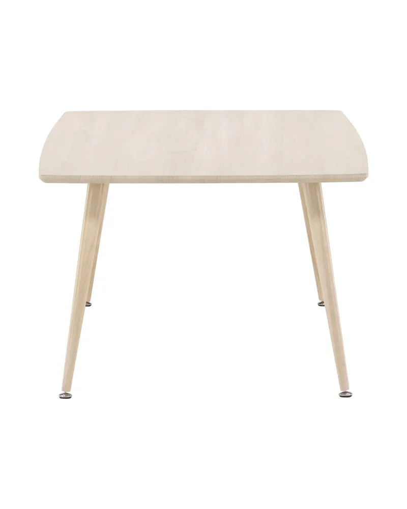 Plaza Couchtisch mit schräg gestellten Stahlbeinen in 120 × 70 cm, Whitewash, Ansicht 4