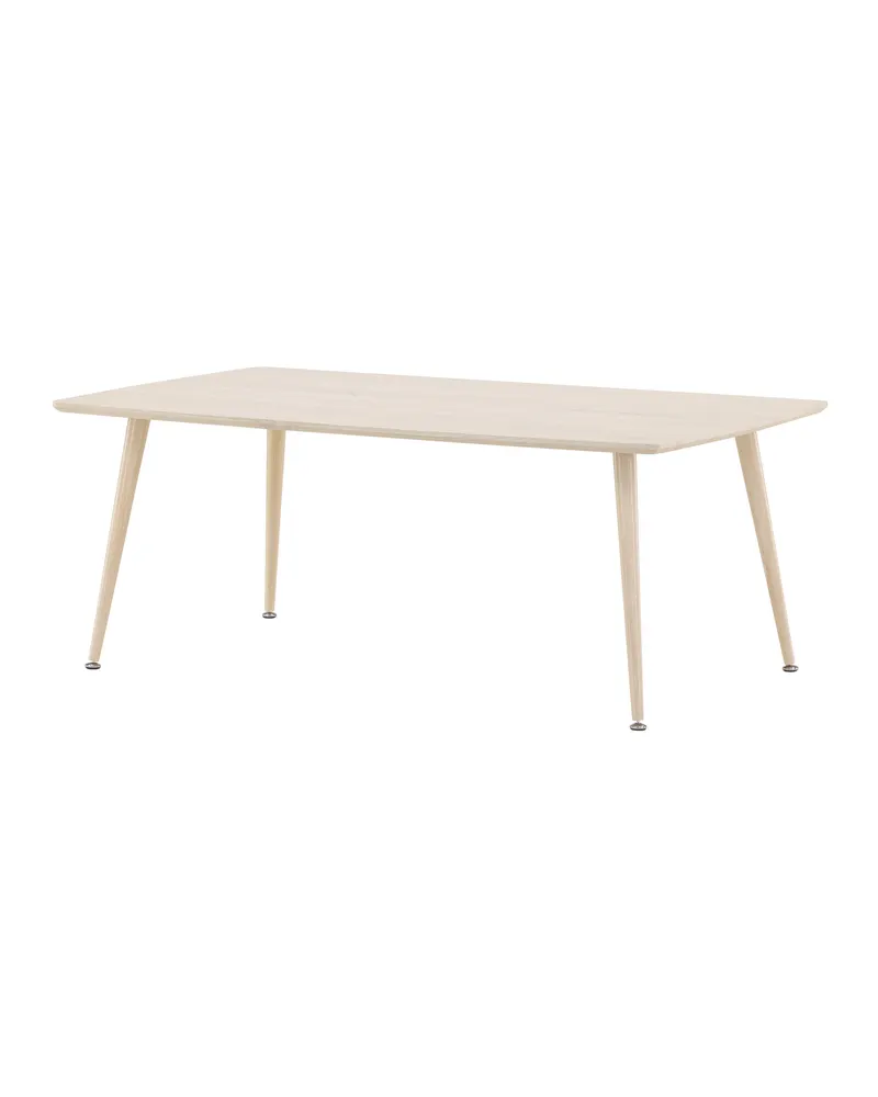 Plaza Couchtisch mit schräg gestellten Stahlbeinen in 120 × 70 cm, Whitewash, Ansicht 5