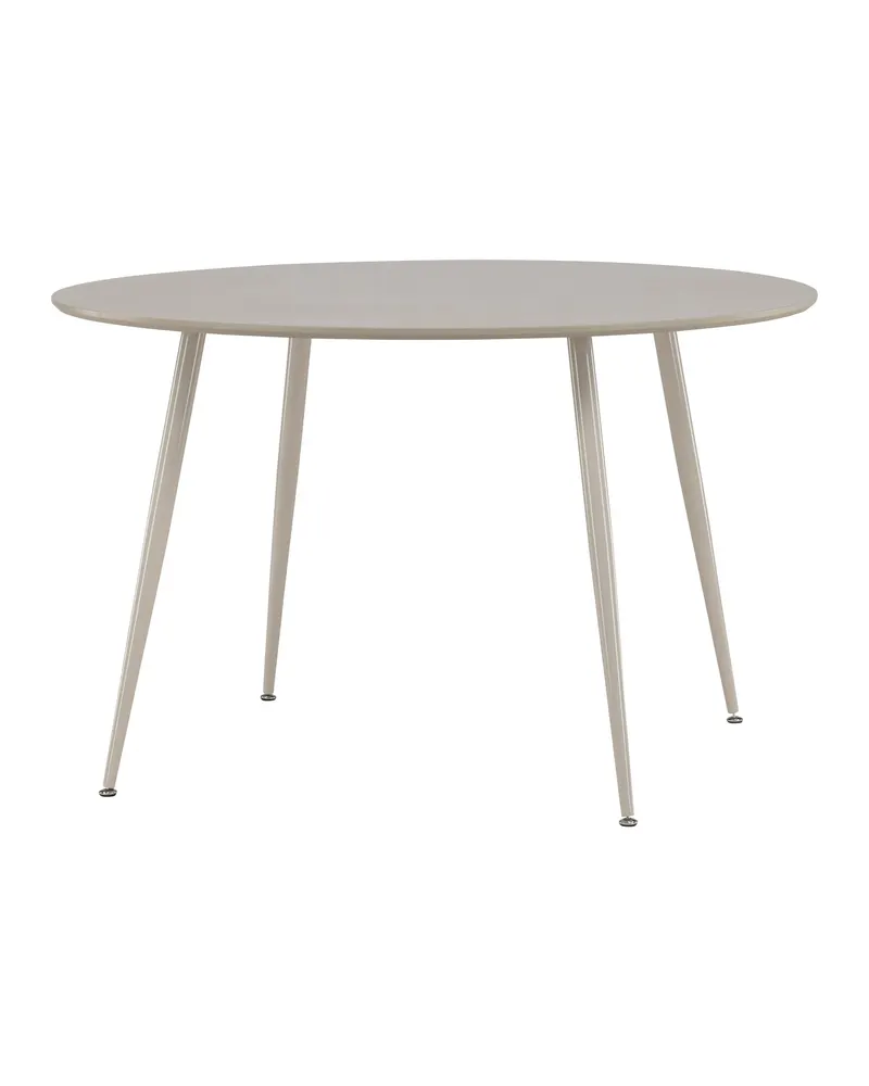 Plaza runder Esstisch mit Stahlbeinen in Ø 120 cm, Beige, Ansicht 1