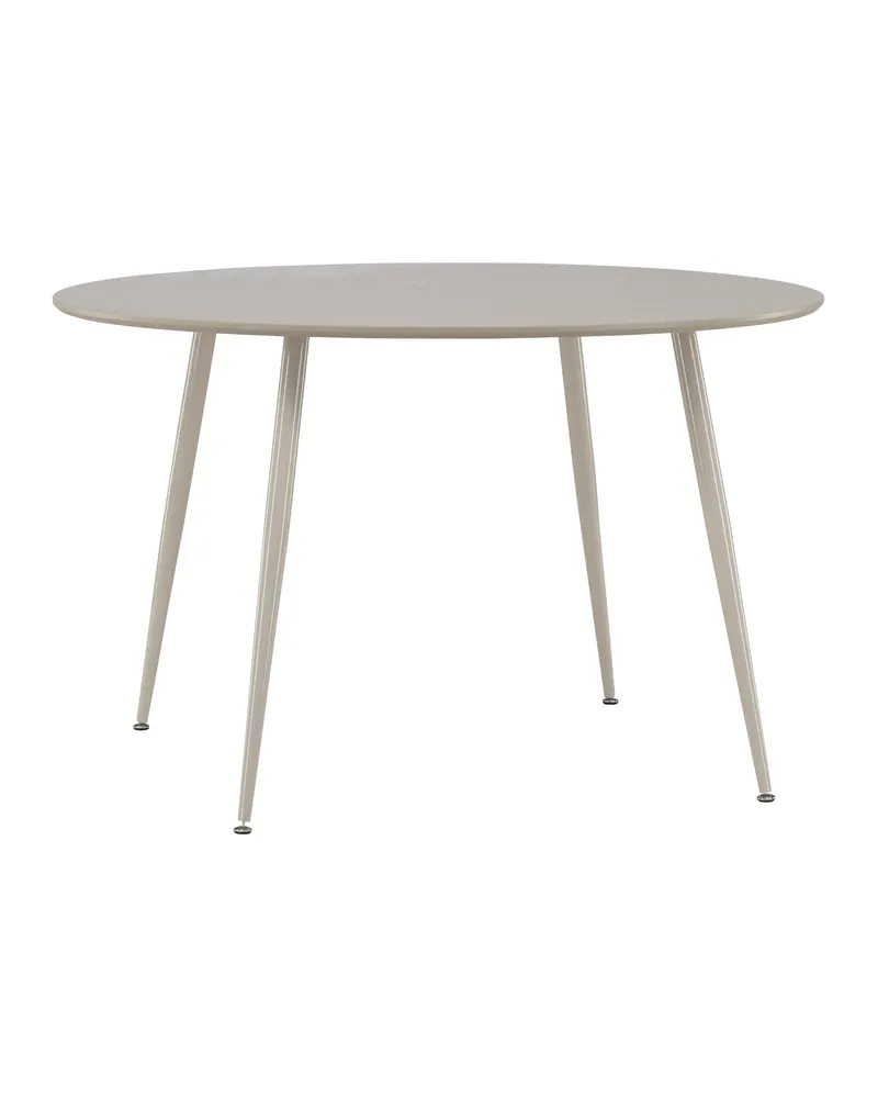 Plaza runder Esstisch mit Stahlbeinen in Ø 120 cm, Beige, Ansicht 7
