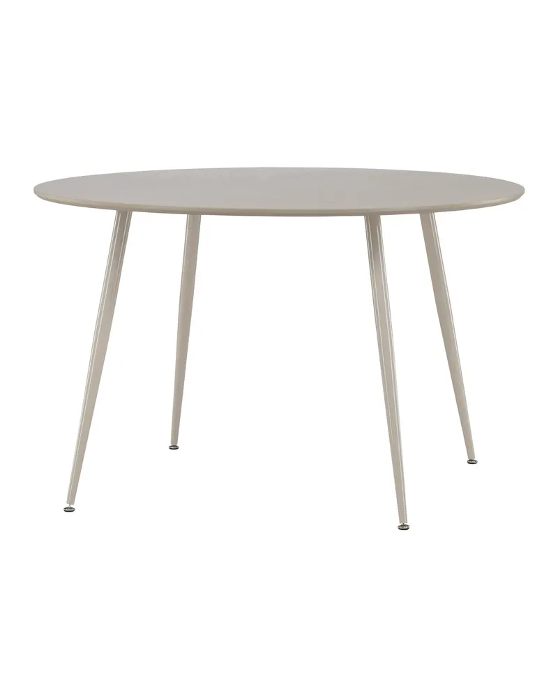 Plaza runder Esstisch mit Stahlbeinen in Ø 120 cm, Beige, Ansicht 8