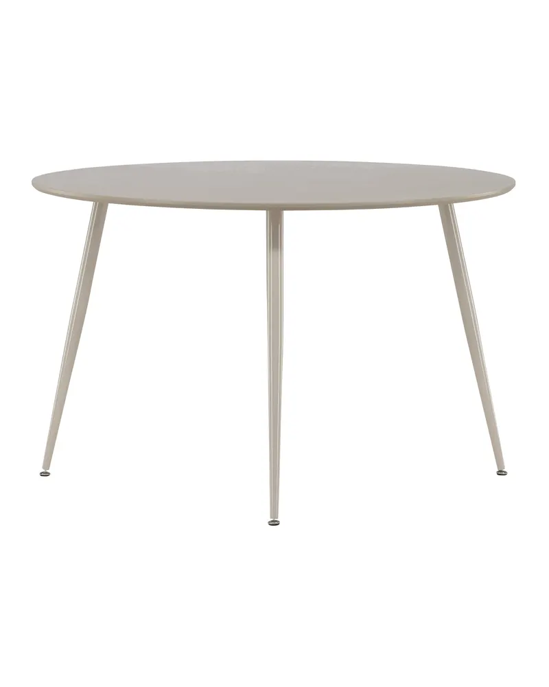 Plaza runder Esstisch mit Stahlbeinen in Ø 120 cm, Beige, Ansicht 9