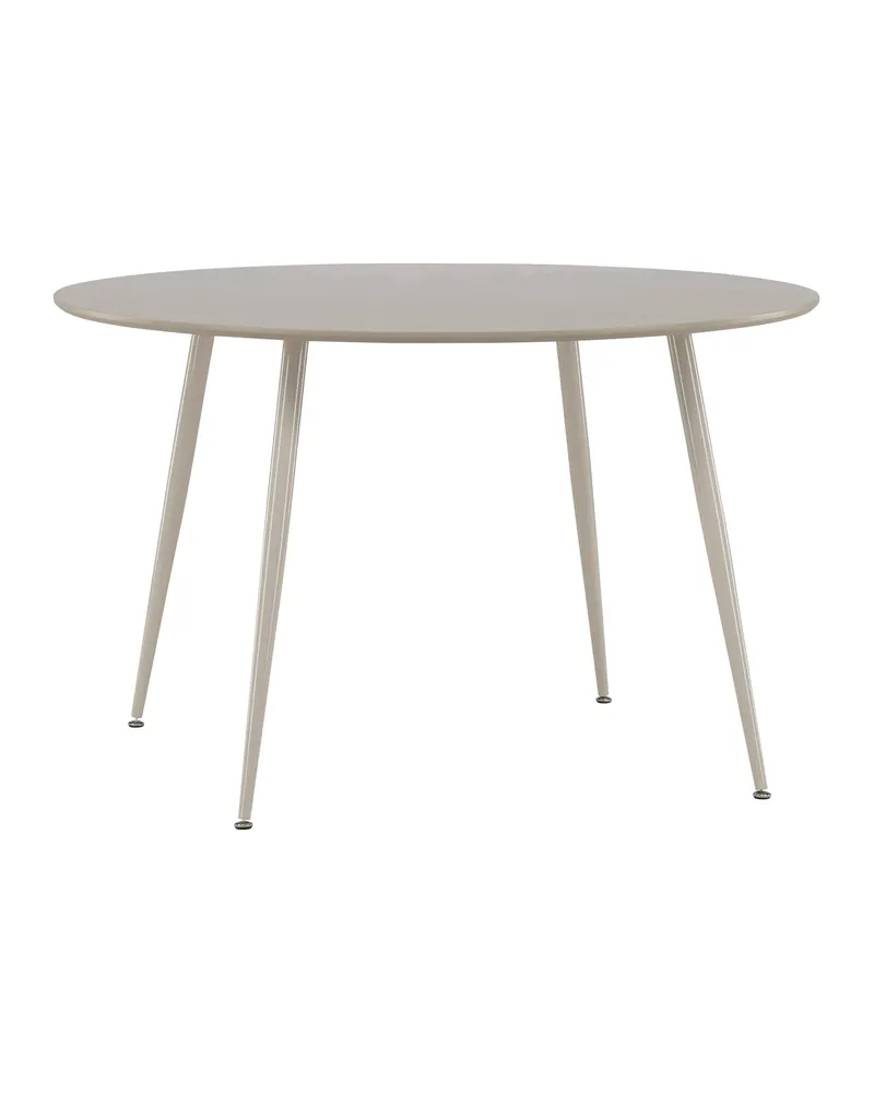 Plaza runder Esstisch mit Stahlbeinen in Ø 120 cm, Beige, Ansicht 10