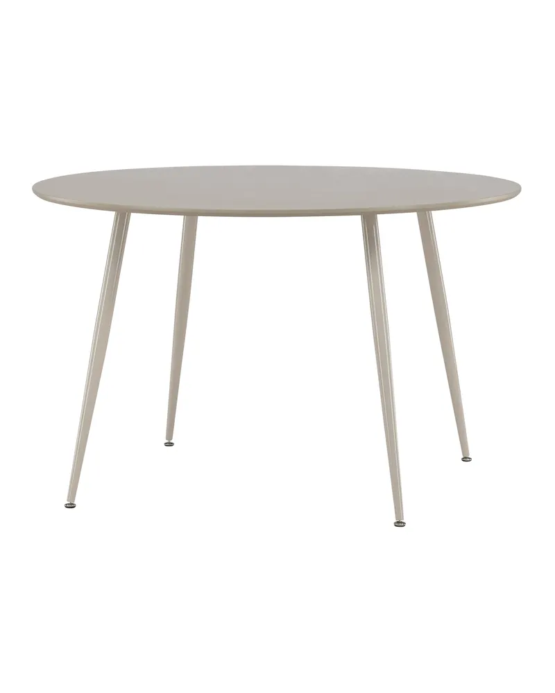 Plaza runder Esstisch mit Stahlbeinen in Ø 120 cm, Beige, Ansicht 11