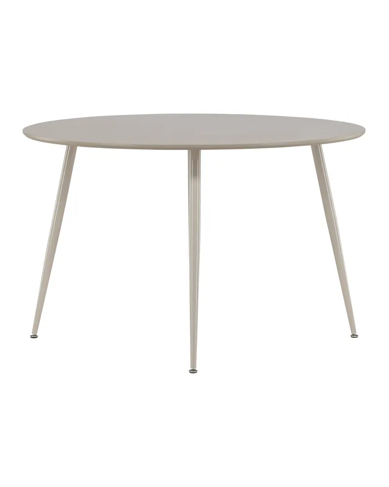 Plaza runder Esstisch mit Stahlbeinen in Ø 120 cm, Beige, Ansicht 12