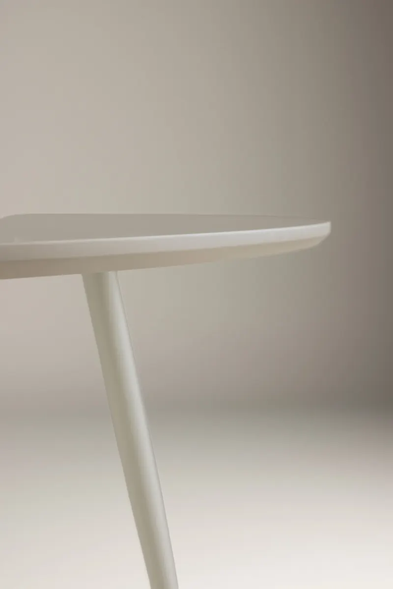 Plaza runder Esstisch mit Stahlbeinen in Ø 120 cm, Beige, im Wohnraum, Ansicht 4