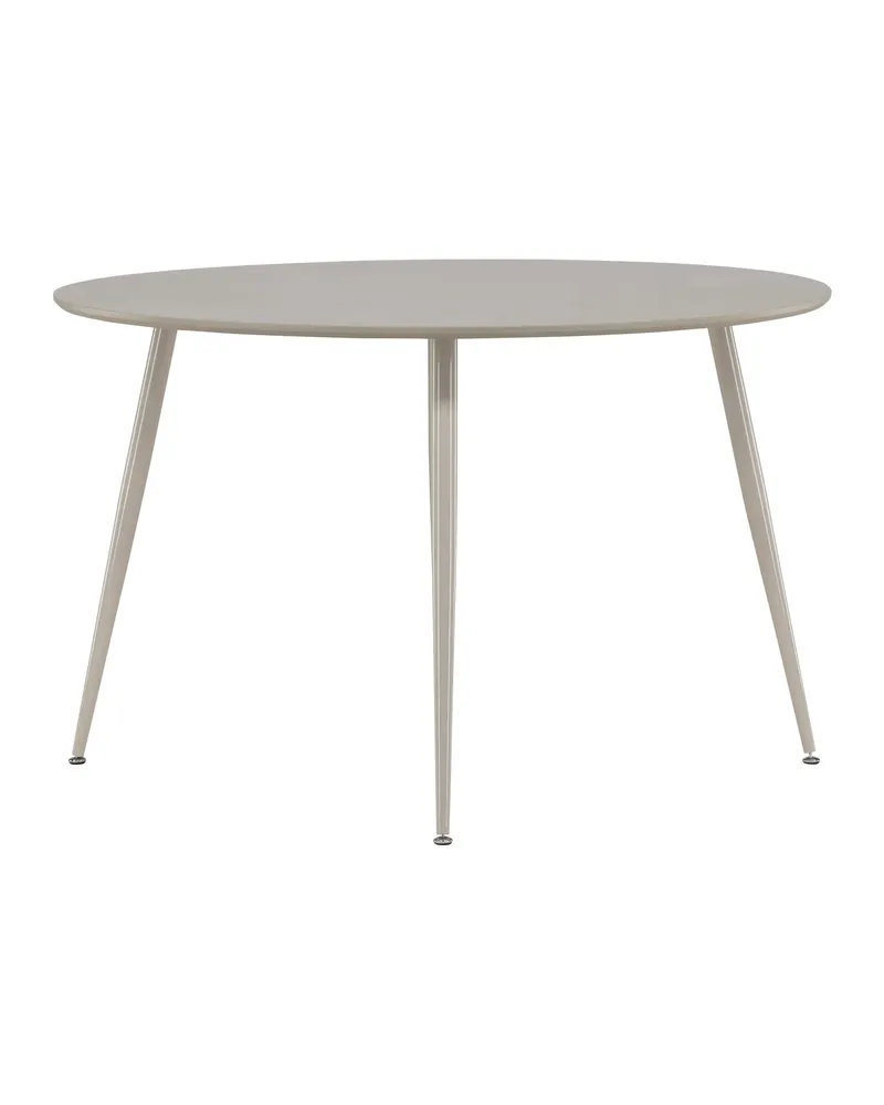 Plaza runder Esstisch mit Stahlbeinen in Ø 120 cm, Beige, Ansicht 3