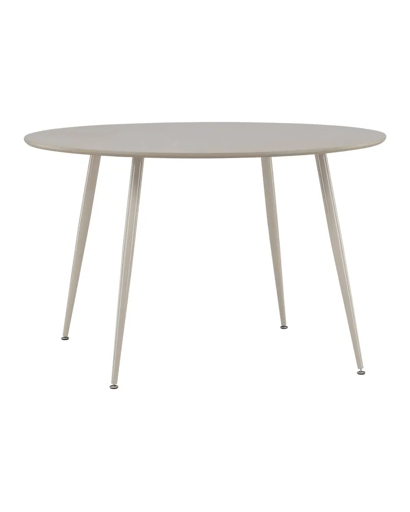 Plaza runder Esstisch mit Stahlbeinen in Ø 120 cm, Beige, Ansicht 4
