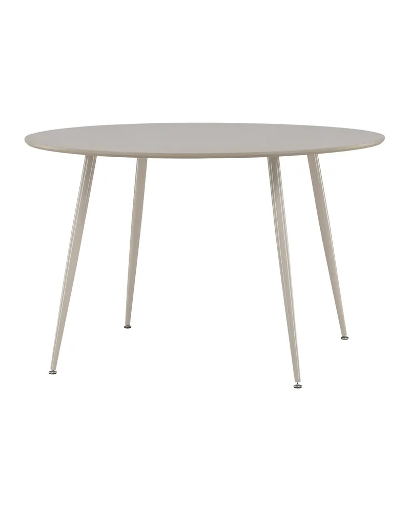 Plaza runder Esstisch mit Stahlbeinen in Ø 120 cm, Beige, Ansicht 5