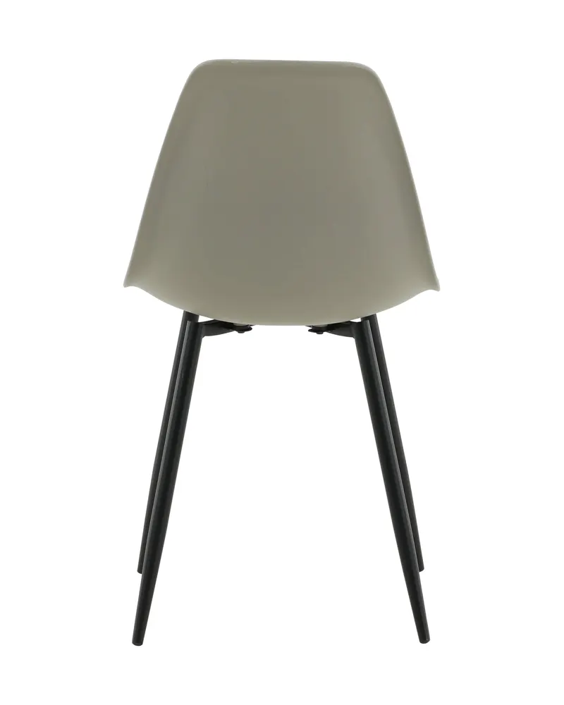 Polar Esszimmerstühle im 2er-Set mit Kunststoffschale in Grau, Gestell Schwarz, Ansicht 8