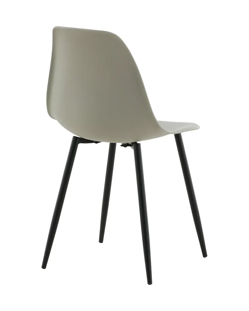 Polar Esszimmerstühle im 2er-Set mit Kunststoffschale in Grau, Gestell Schwarz, Ansicht 9