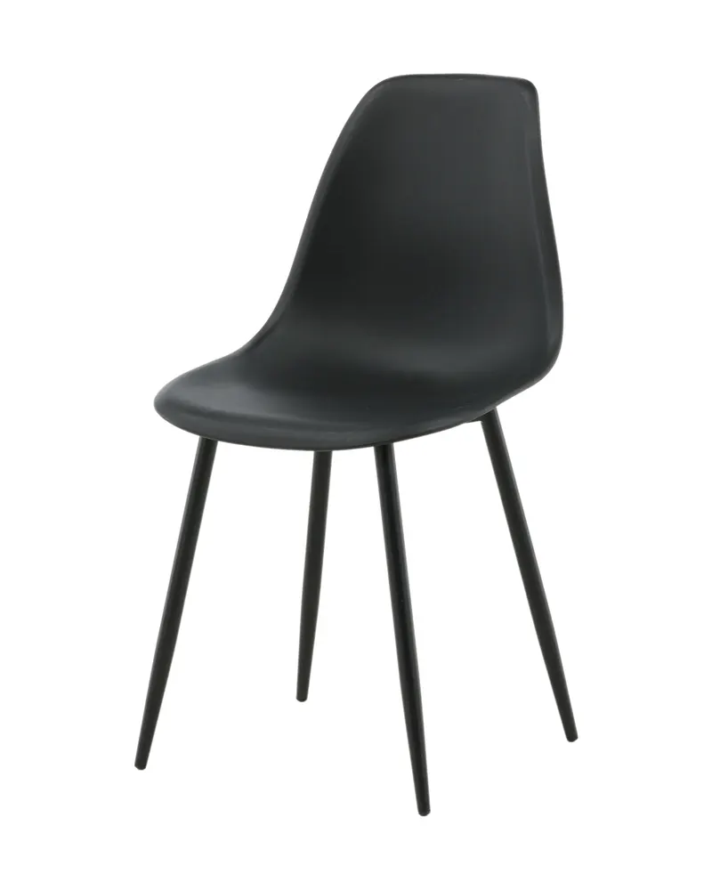 Polar Esszimmerstühle im 2er-Set mit Kunststoffschale in Schwarz, Ansicht 7