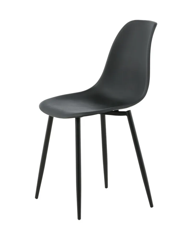 Polar Esszimmerstühle im 2er-Set mit Kunststoffschale in Schwarz, Ansicht 9