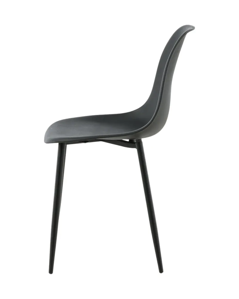Polar Esszimmerstühle im 2er-Set mit Kunststoffschale in Schwarz, Ansicht 10