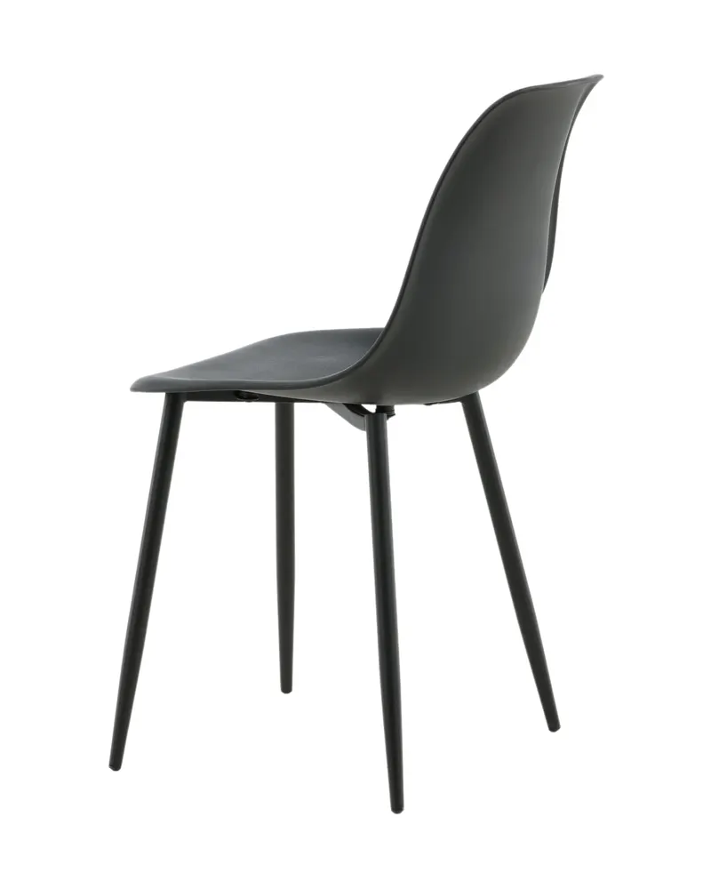 Polar Esszimmerstühle im 2er-Set mit Kunststoffschale in Schwarz, Ansicht 11